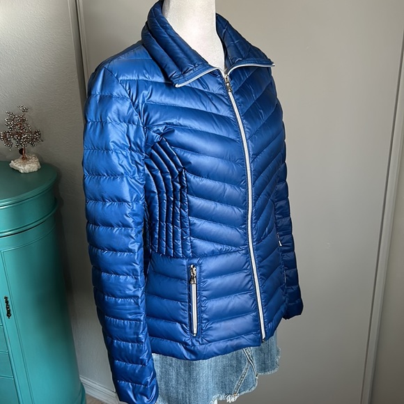 Kenneth Cole Reaction Blue Full Zip Closure Down filled Puffer Coat Jacket - Picture 2 of 8